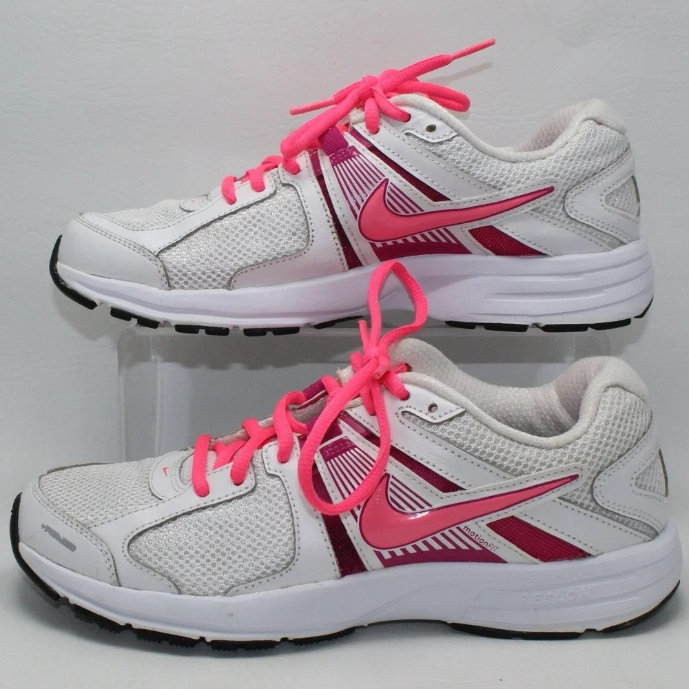 Nike Dart 10 Womens Running Shoes White Pink 580427-100‎ Size 8.5